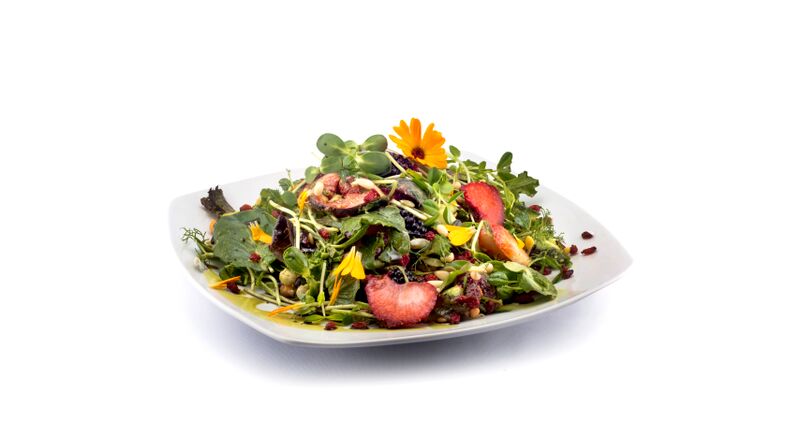 Sprout salad at Indigo Age Cafe - best vegan restaurant in Vancouver